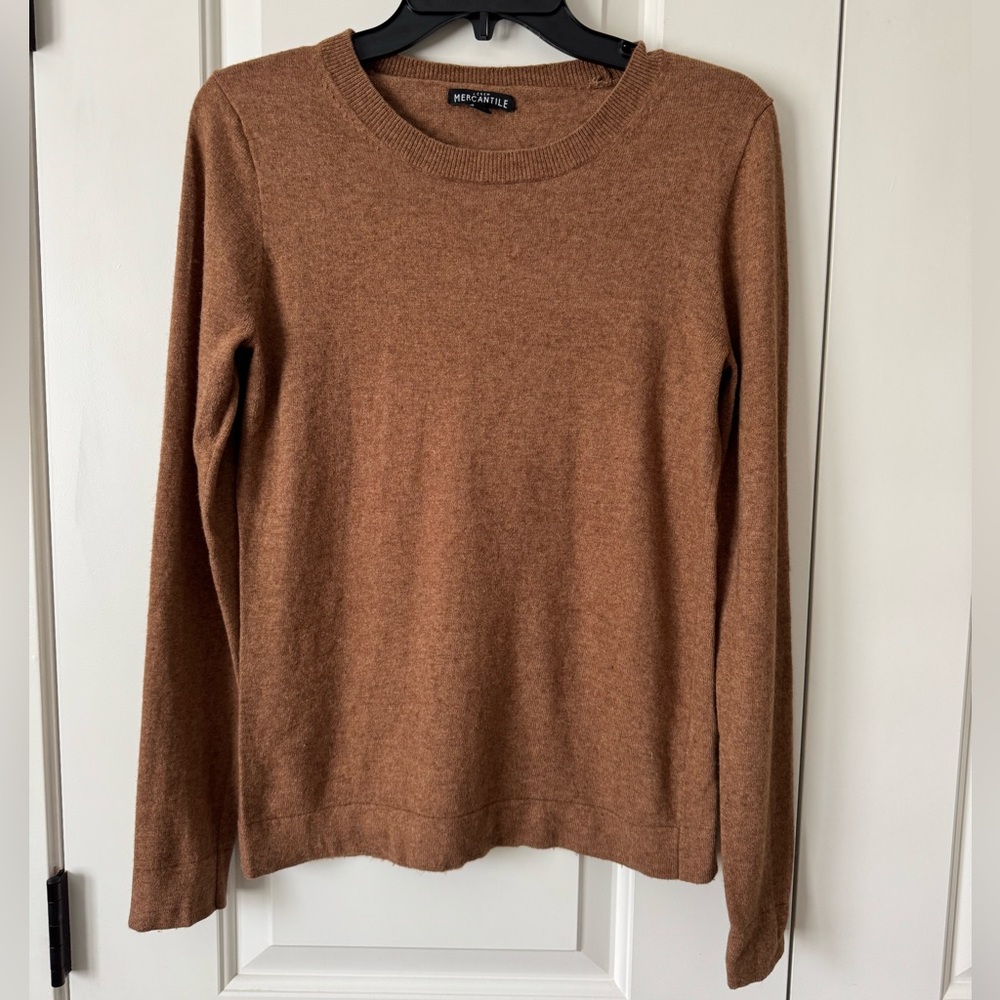 J. Crew Mercantile Women's Tan Crew Neck Sweater